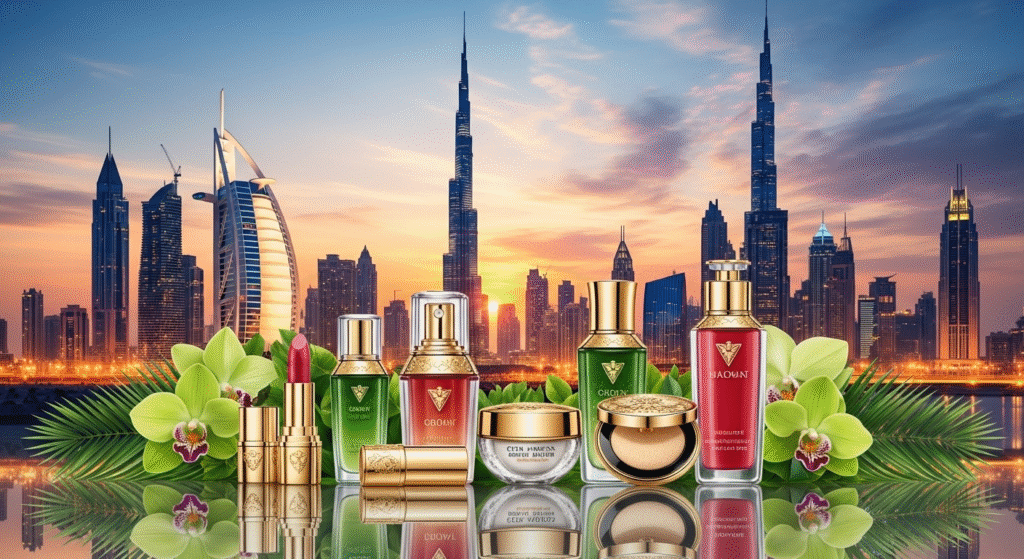 Some cosmetics products on the table